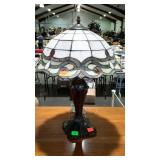 Home decor design lamp with slag glass lamp shade