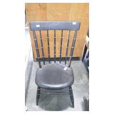 Wooden plank bottom painted chair