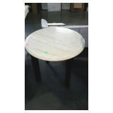 Marble top stand, measures 26 inches in diameter,