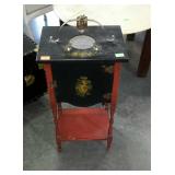 Painted smokers stand with copper liner, is