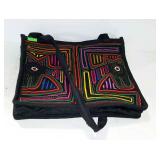 Ladies quilted tote hand bag with crazy patch