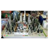 Big evergreen trees collection, trees of all