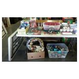 Big group of Christmas Decorations, bulbs, string