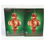 Two big illuminated outdoor indoor ornament in
