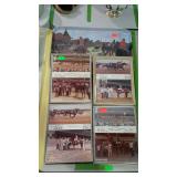 Horse Racing Lot, 1 serving tray, and 4 framed