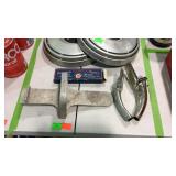 Misc - oil filler spouts, two Ford hub caps, Emery