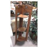 Country decor corner shelving. Pine with heart