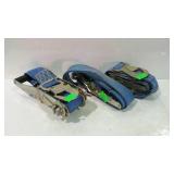 Three short heavy duty ratchet straps.