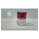 Souvenir ware, ruby & clear - toothpick holder,