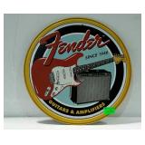 Advertising sign new tin ware for Fender Guitars
