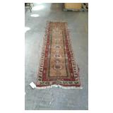 Early wool hallway runner, does show use ware and