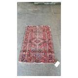 Early wool small area rug, does show use wear,