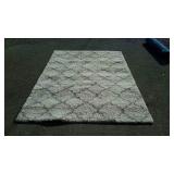 Home decor designer wool rug, measures 109 inches