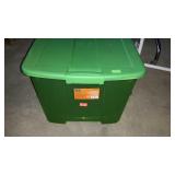Green 66 qt Sterlite storage tote