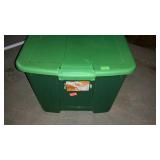 Green 66 qt Sterlite storage tote