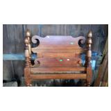 Early Rope Bed, nice acorn finial post tops on