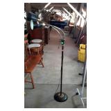 Floor Lamp, black metal base with 2 adjustable