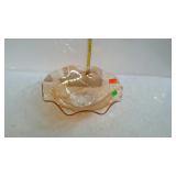 Amber Iris & Herringbone ruffled edge 11.5" bowl