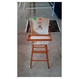 Doll size high chair with sheep design - 31" tall