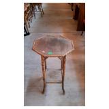 Octagonal plant stand - wicker and rattan with