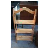 Small three tiered whatnot shelf with heart