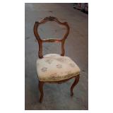 French Provincial accent parlor chair. This one