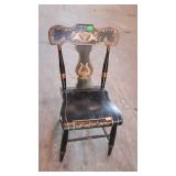 Single plank bottom chair, painted in the