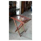 Butlers serving tray, mahogany finish with