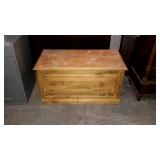 Pine toy or blanket chest, 33w x 18 x 18" high