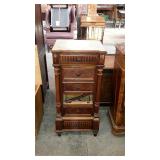Multi drawer bedside style stand, marble top ,top