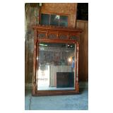 Large Wall Mirror, mahogany framed with heavy