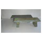 Two fairy garden benches - 18 x 6 x 5