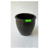 Crock with brown glaze - 5-1/2" diameter by