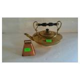 Metal - Brass tea kettle, and copper bell
