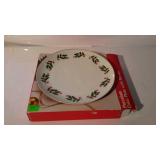 Porcelain cake plate with server - new in box