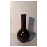 Ceramic bulbous vase, purple - 18" tall
