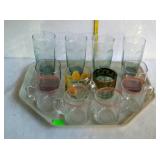 Misc glassware - set of four ice tea glasses,