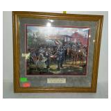 Kunstler print "Victory Rode The Rails", framed &