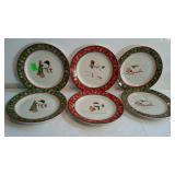 Set of 6 Longaberger Christmas decor cake or