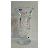 Waterford Crystal 10" floral pedestal vase