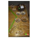 Collection if Duncan Miller Canterbury Glassware,