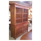 China Cupboard, 2 pc unit with top hutch being of
