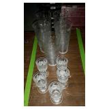 Glasses, 5 cordials, and 5 Fostoria Congo