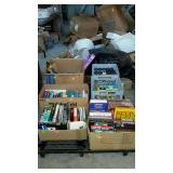 Skid lot 5 boxes of books, other misc lot