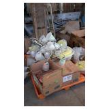 Skid lot of various household light fixtures