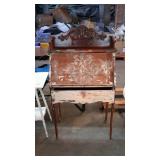 Ladies fall front desk, has backslash and gallery