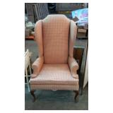 Wing back chair high back used and shows use wear