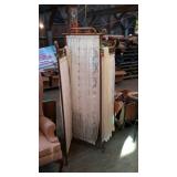 Rattan framed 3 section dressing screen divider