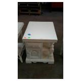 Nightstand white painted with undercarriage