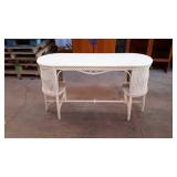 Sunroom wicker table, sofa or foyer type, curved